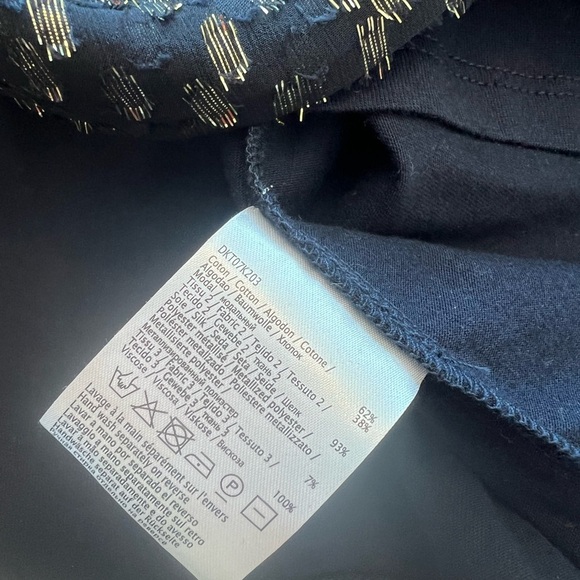 GERARD DAREL Women's Navy and Gold Patterned Top - Picture 10 of 10